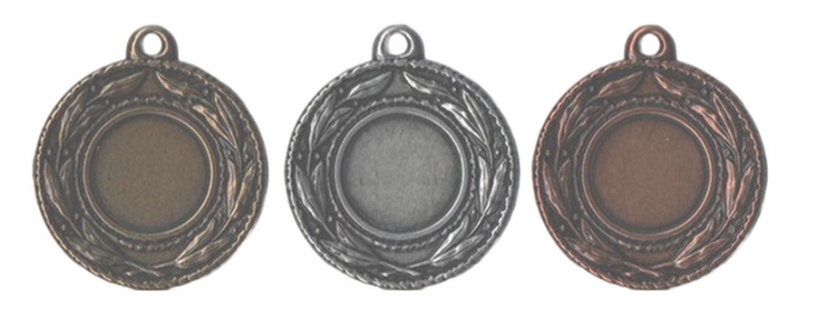 R 1085 Medaille Antiek Goud-Zilver-Brons compleet LAATSTE Serie OP=OP!!